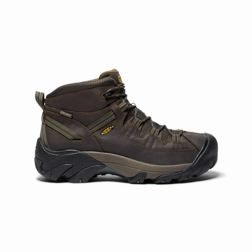 Men's Targhee II Waterproof Mid Wide  |  Canteen/Dark Olive Best Boots For Thru Hiking