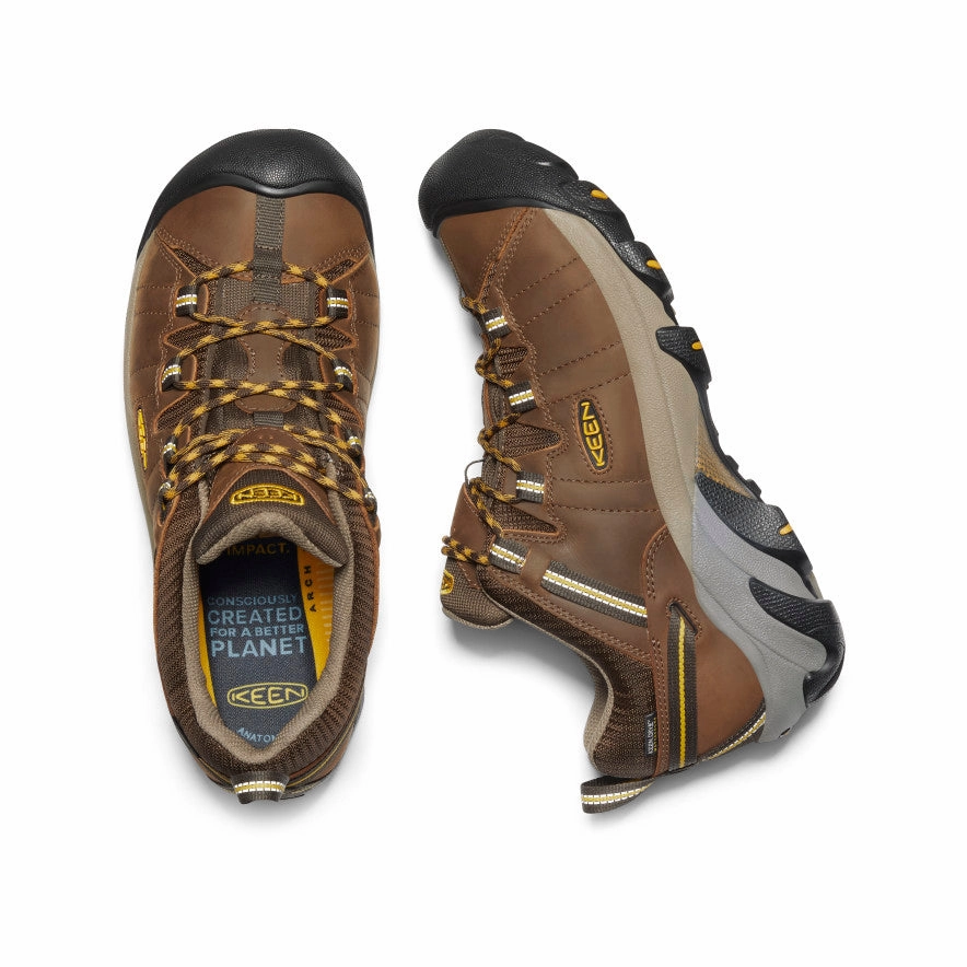 Timberland Field Trekker Hiking Boots Men's Targhee II Waterproof Wide  |  Cascade Brown/Golden Yellow