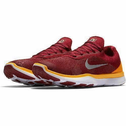 Barkley Nike Shoes Men's Washington Redskins Nike Red Free Trainer V7 Collection Shoes