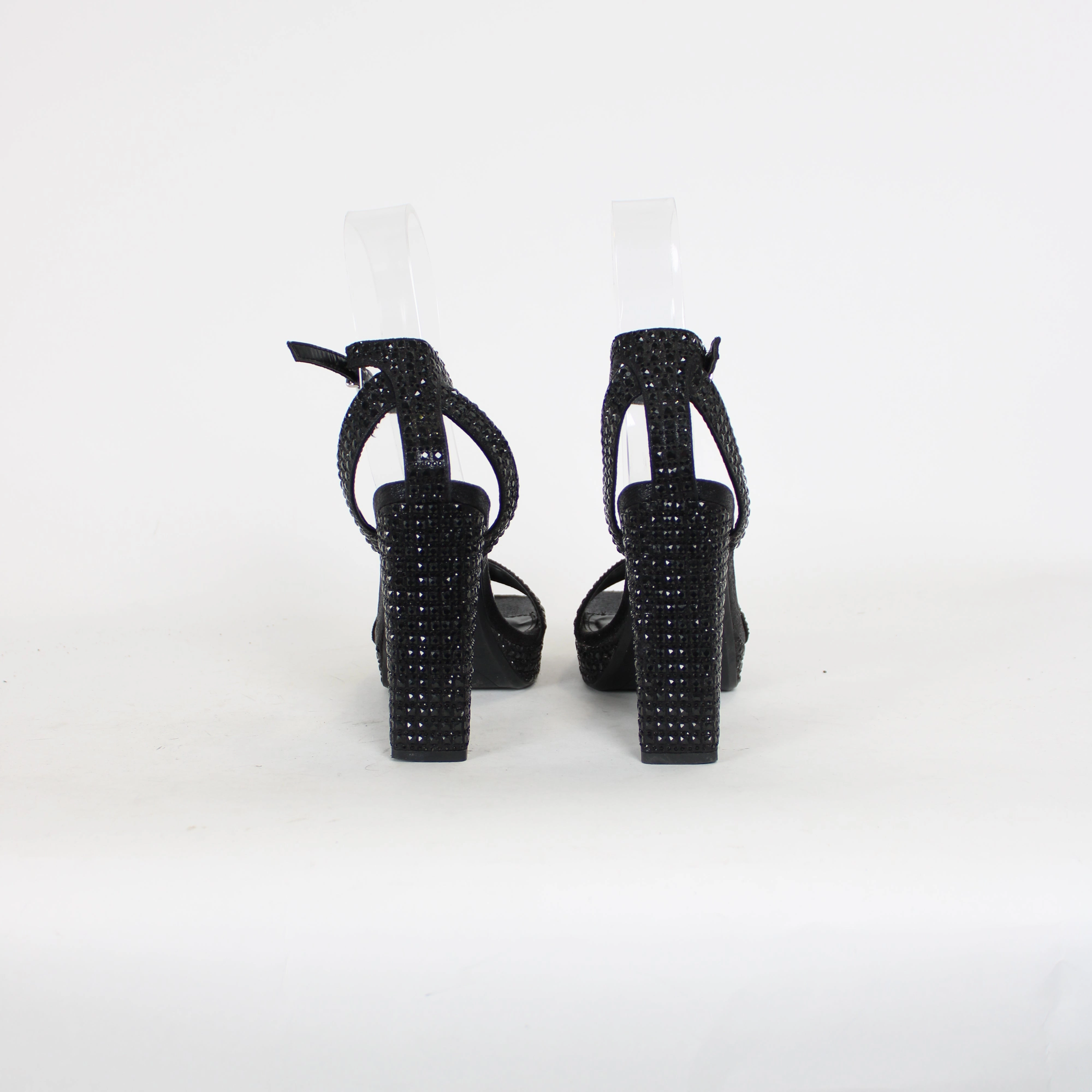 Midas Black Ankle Strap Heels High Heels 12 Size