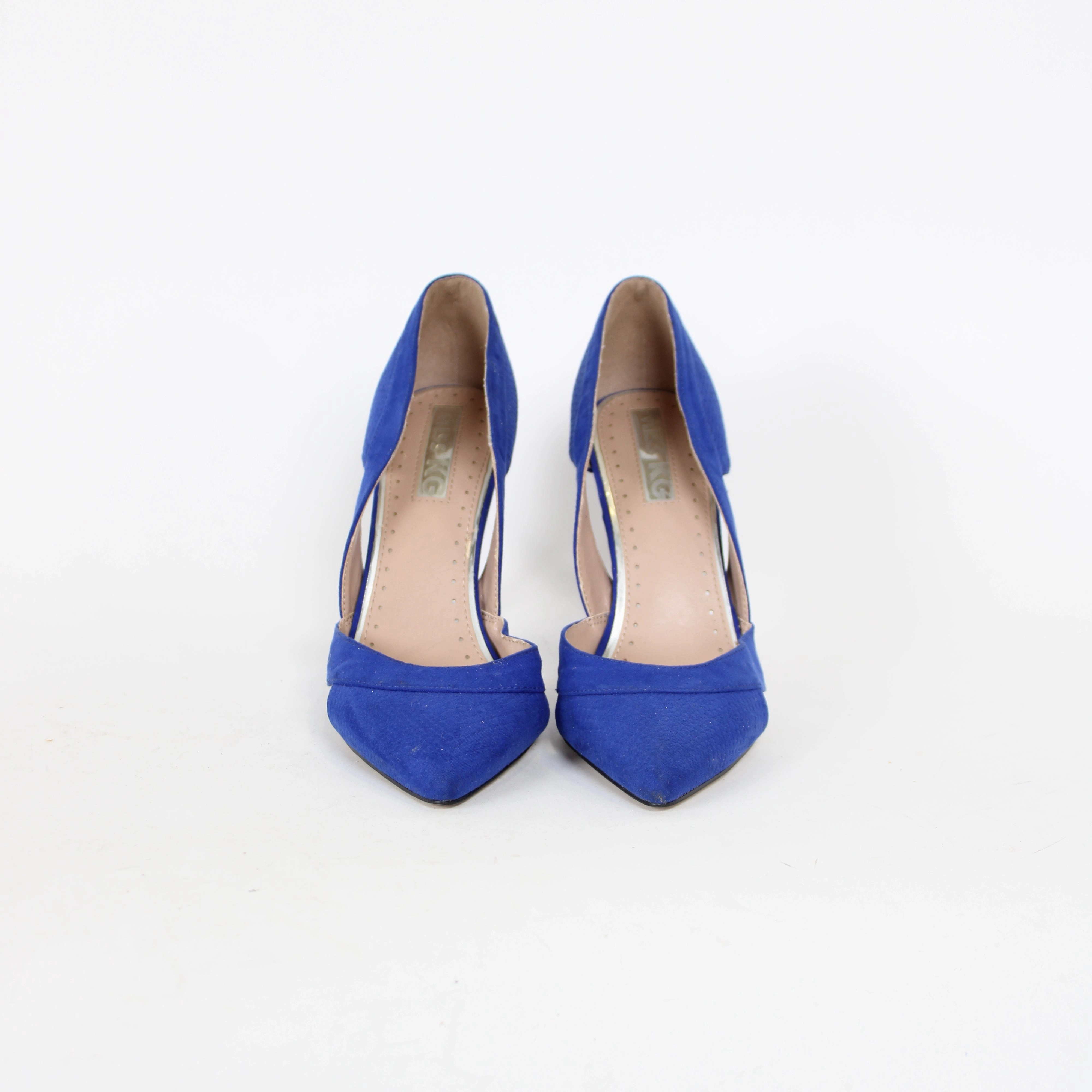Manolo Blahnik High Heel Sandals Miss KG Blue Pointed High Heels