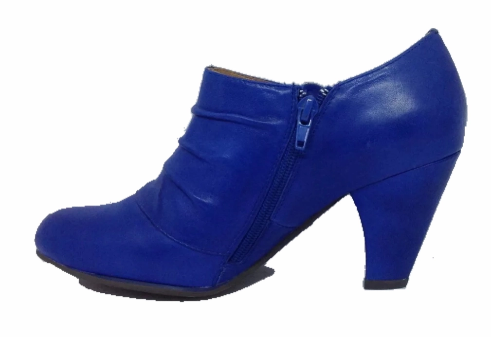 Miz Mooz CoCo Cobalt Blue Leather boot heel SALE High Heels For Interview