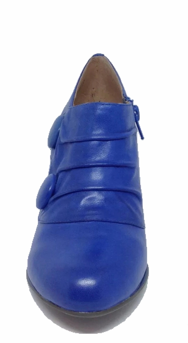 Miz Mooz CoCo Cobalt Blue Leather boot heel SALE Unique Heels