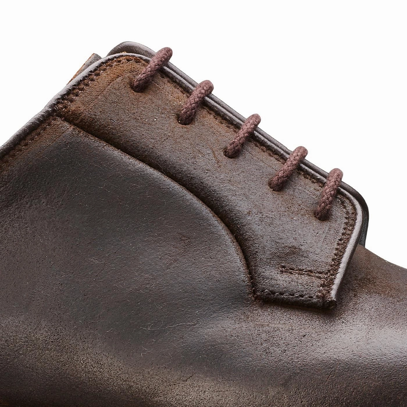 Canvas Shoes Lace Up Lanark 3 Dark Brown Rough-Out Suede