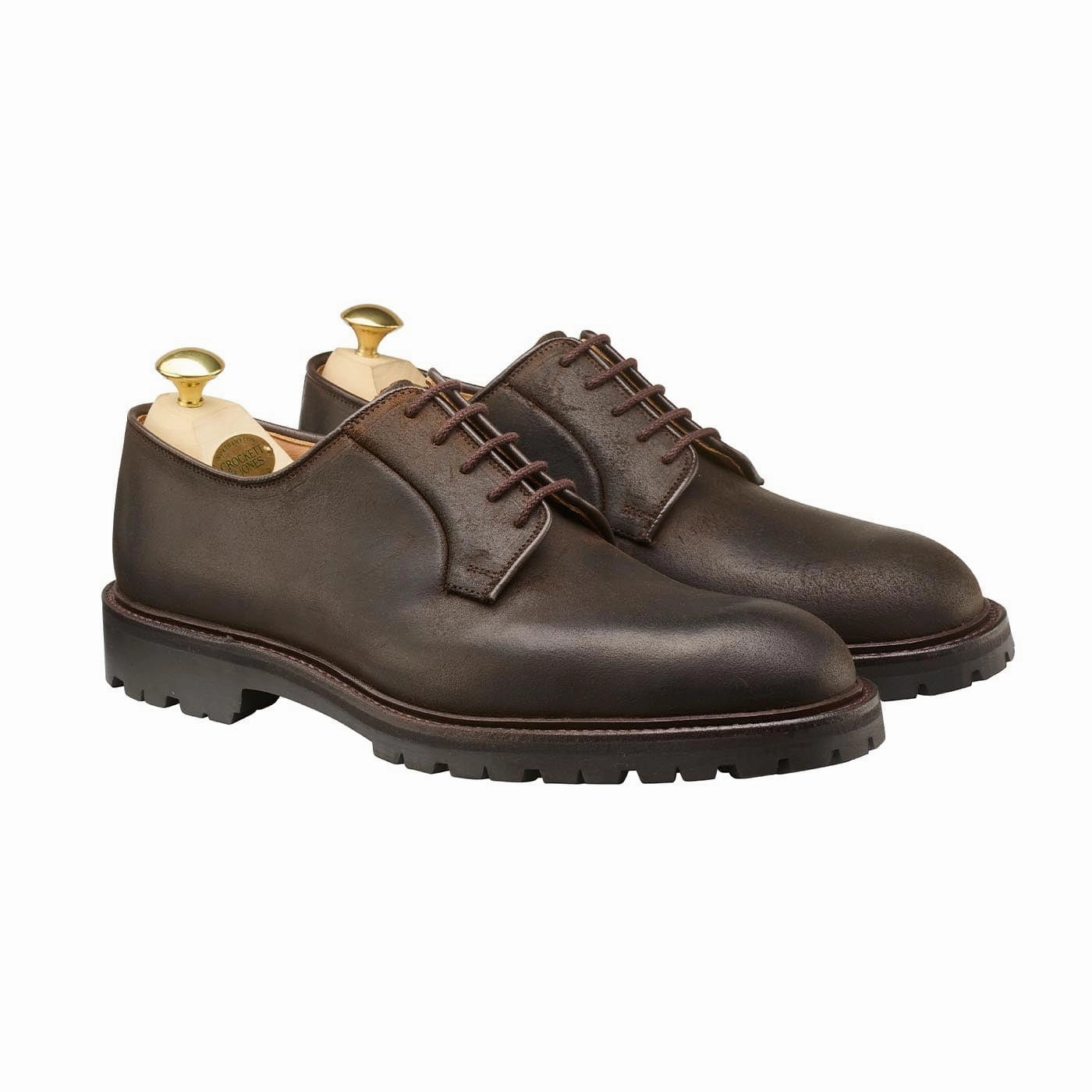 Bayshore Lace Up Shoes Lanark 3 Dark Brown Rough-Out Suede