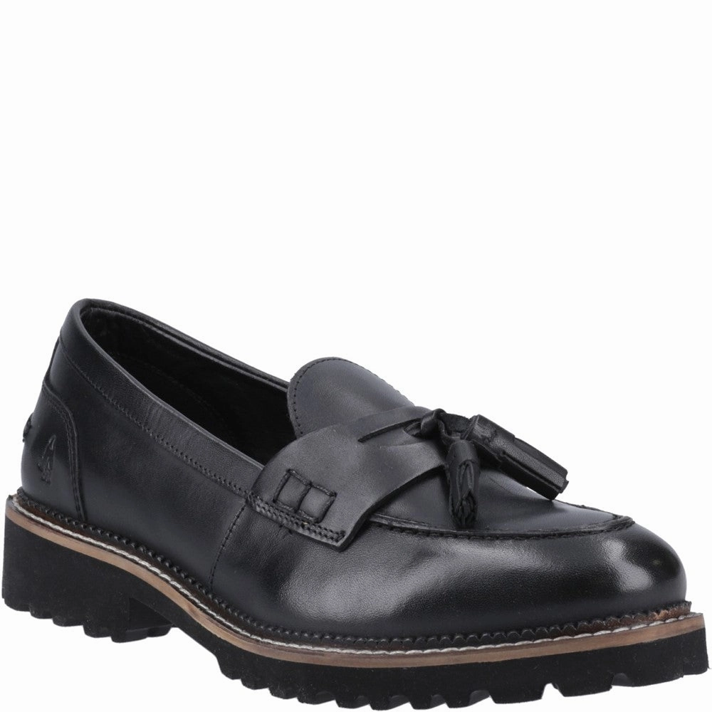 Black Ginny Tassel Loafers Bedazzled Loafers