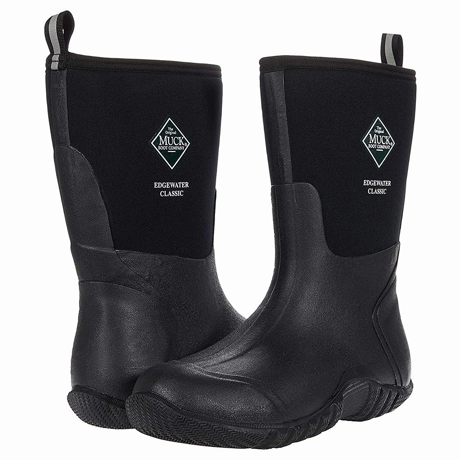 Muck Boot Edgewater Classic Mid Rubber Synthetic Men's Mid Calf Black Boots High Boots