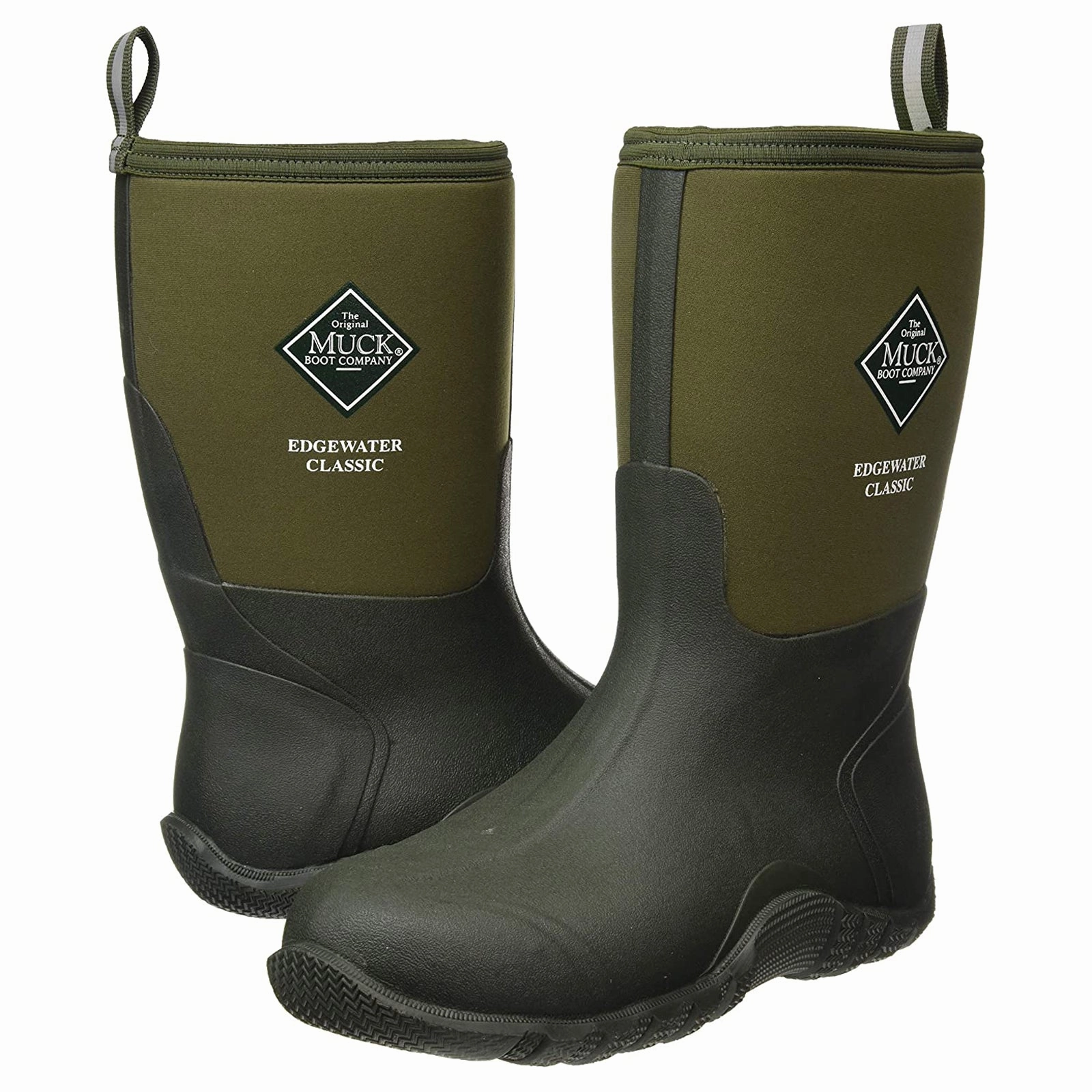 Muck Boots With Safety Toe Muck Boot Edgewater Classic Mid Rubber Synthetic Men's Mid Calf Moss Boots