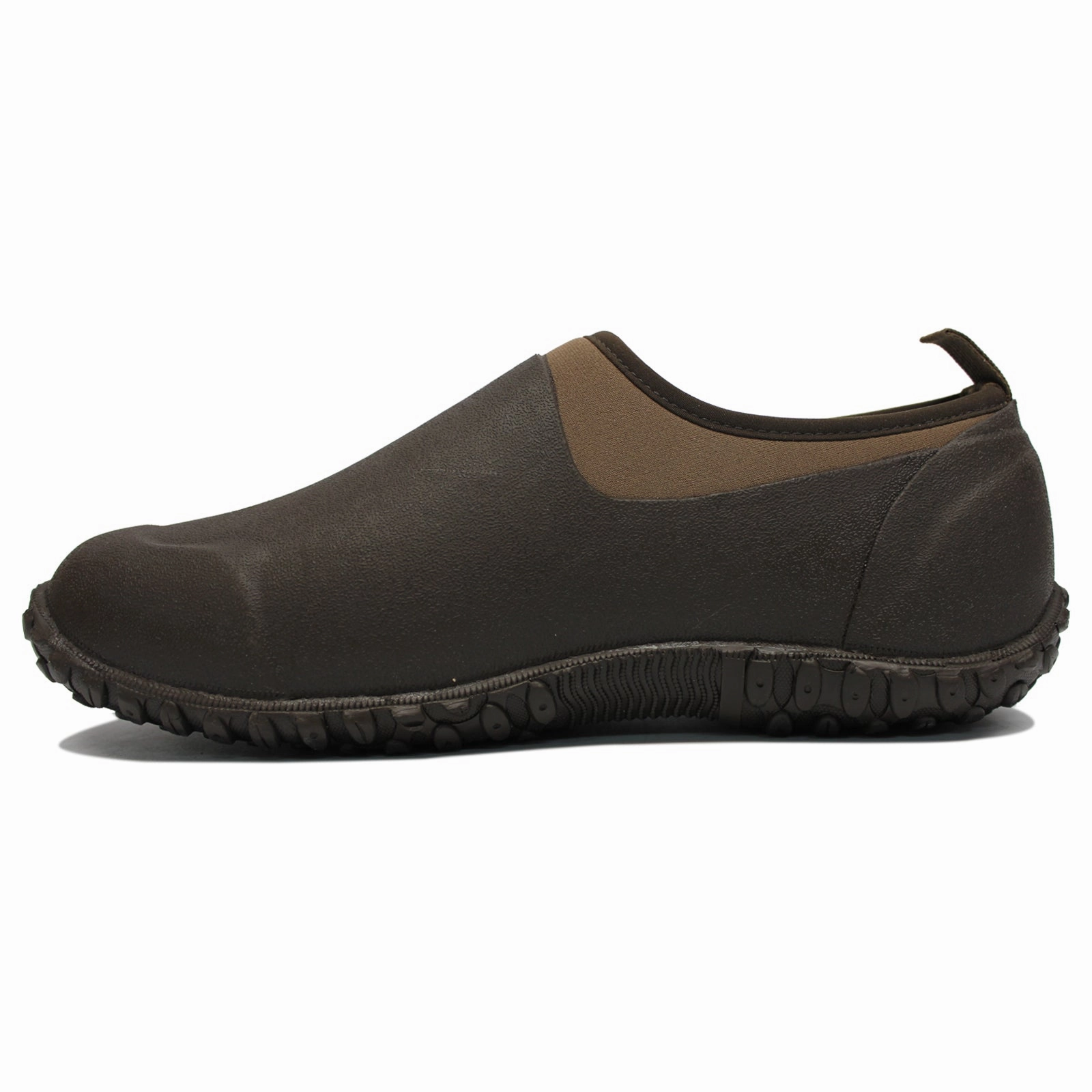 Waterproof And Water Resistant Shoes Muck Boot Muckster II Low Synthetic Textile Men's Slip On Bark Otter Shoes
