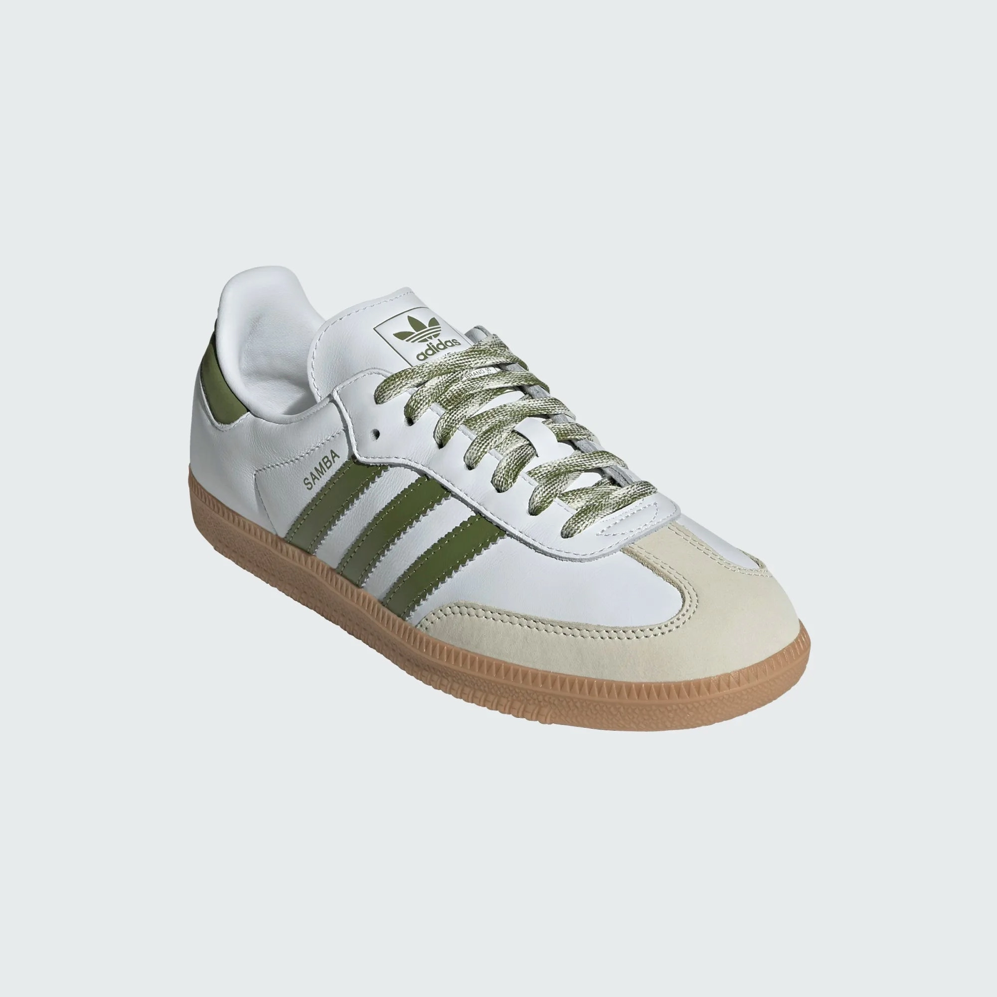 womens adidas samba og (cloud white/tech olive) Ozweego Adidas Shoes