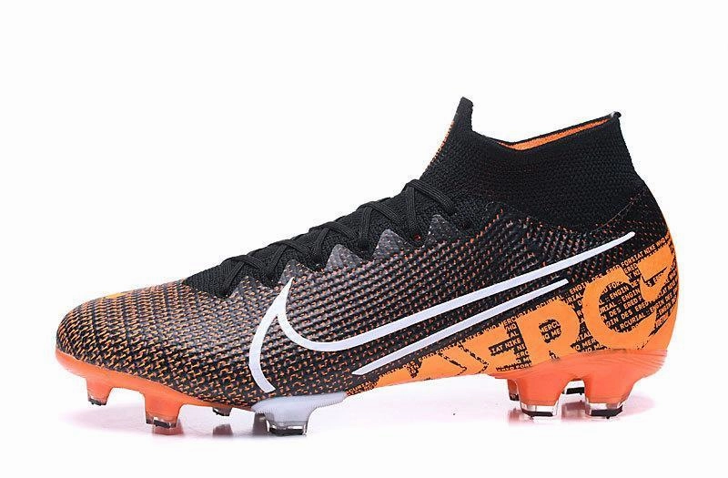 Best Soccer Shoes Nike Nike Mercurial Superfly VI Elite FG Flyknit 360 Soccers Cleats Shoes Black Orange