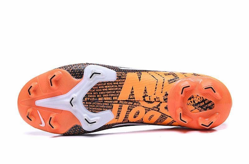 Nike Fit Shoe Nike Mercurial Superfly VI Elite FG Flyknit 360 Soccers Cleats Shoes Black Orange