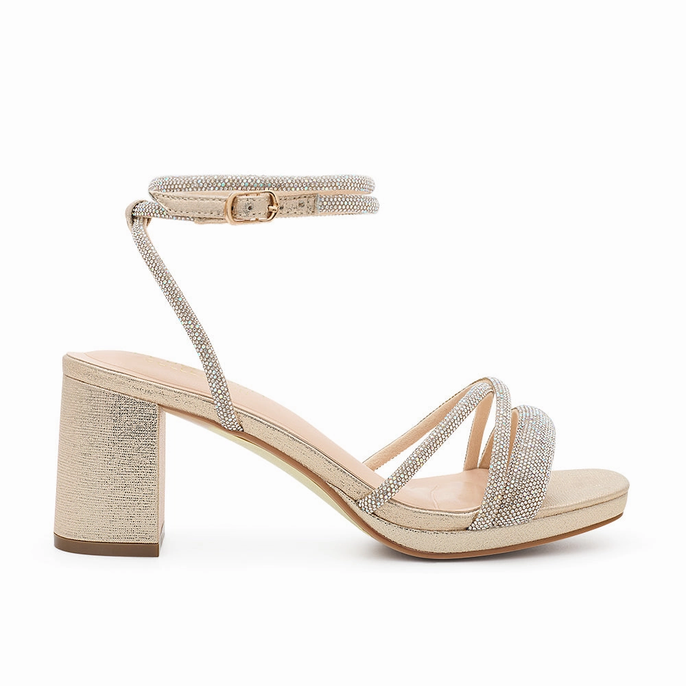 NELLY-56 Braided High Heel Sandals