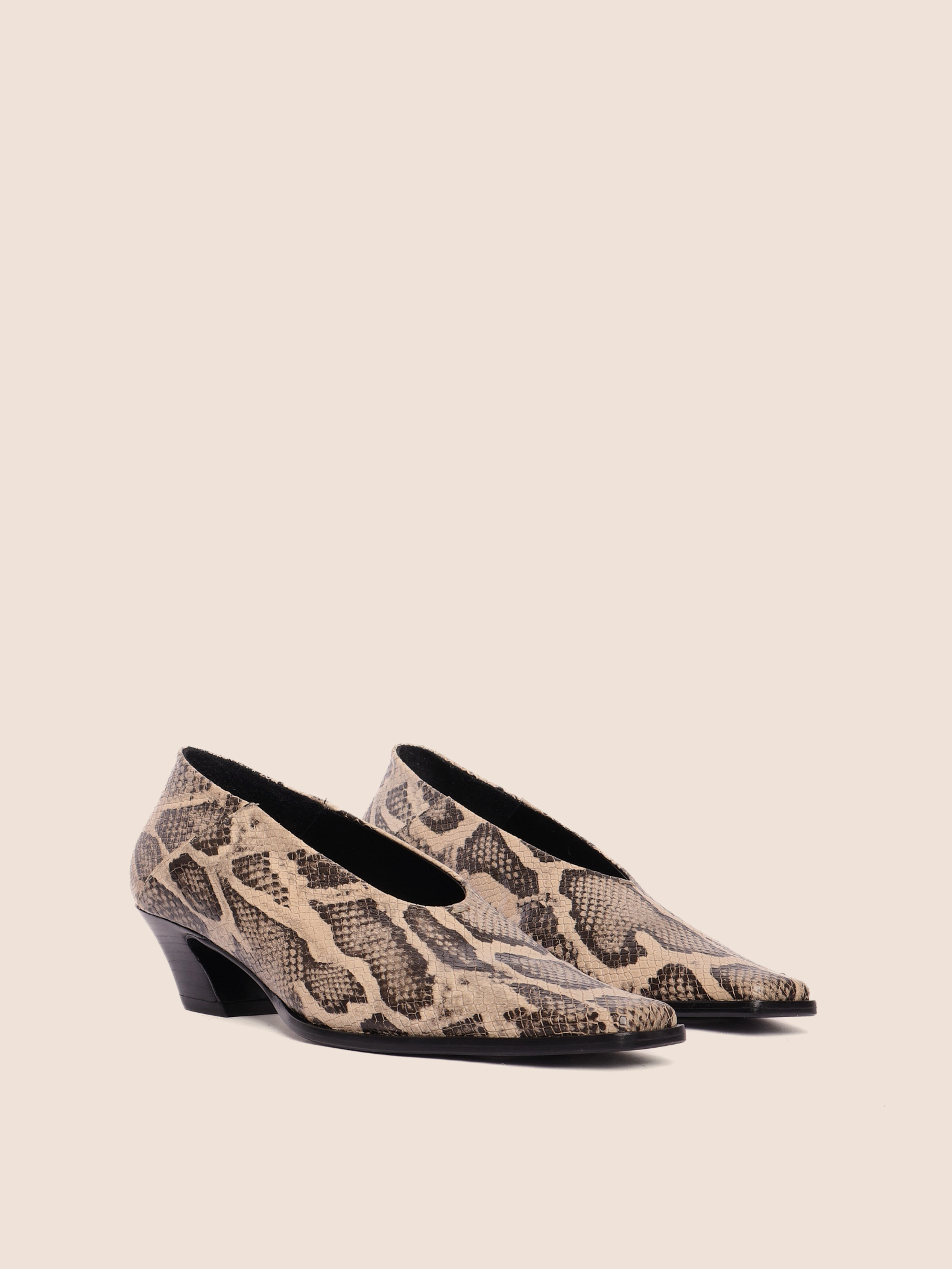 Soria Snake Heel Ankle Strap Platform High Heels