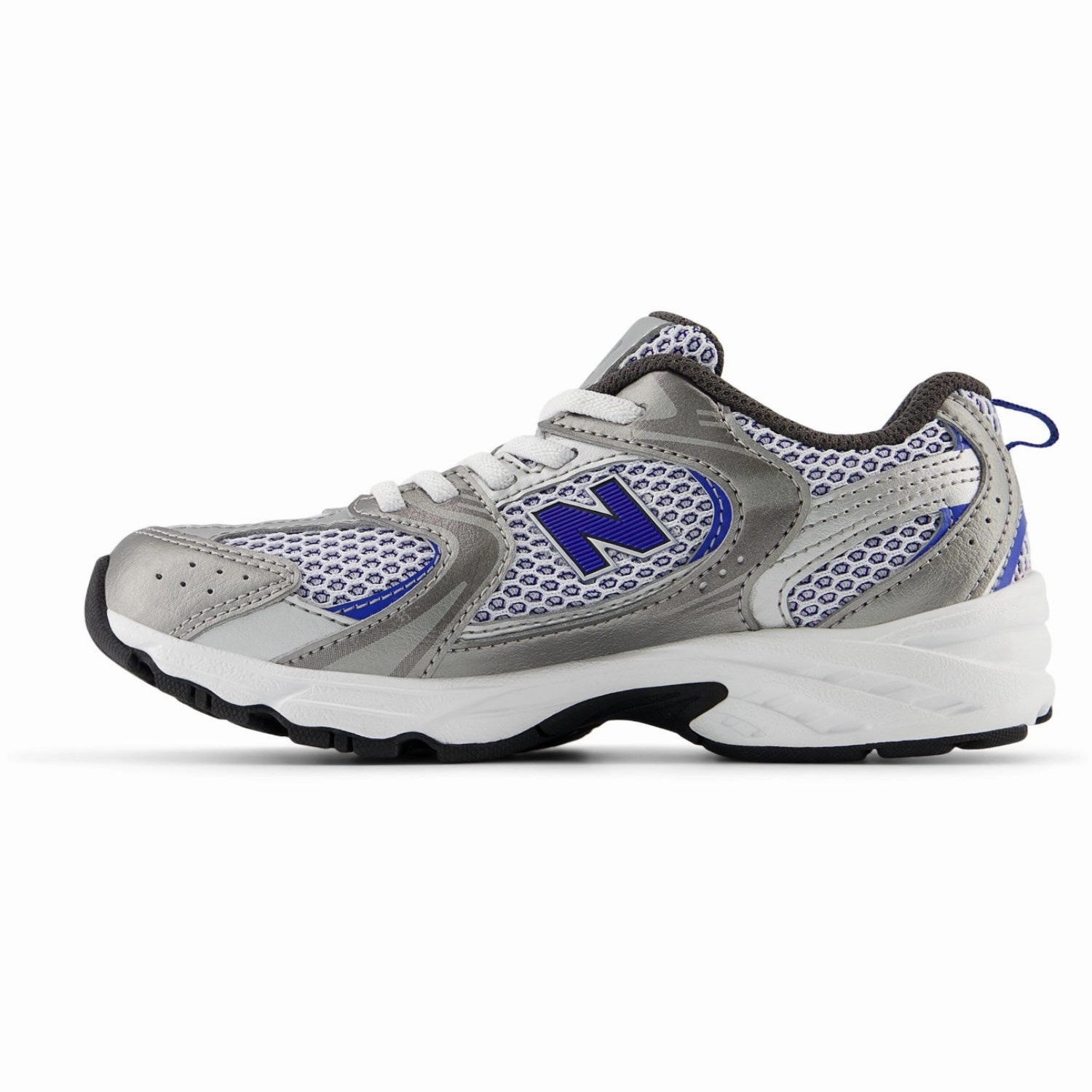 New Balance 530 Womens White New Balance Dark Silver Metallic New Balance 530 Kids Bungee Lace