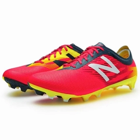 Vintage Cleats Soccer New Balance Furon II Pro FG - Pink-Yellow-Black