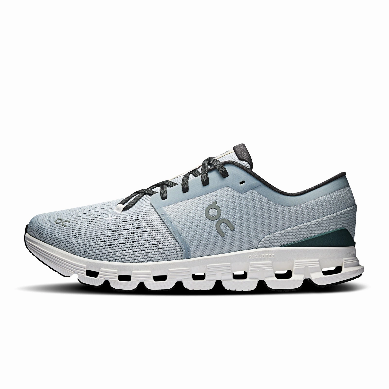 On Running Cloud X4 Running Shoe (Men) - Glacier/Stone Forefoot Strike Running Shoes
