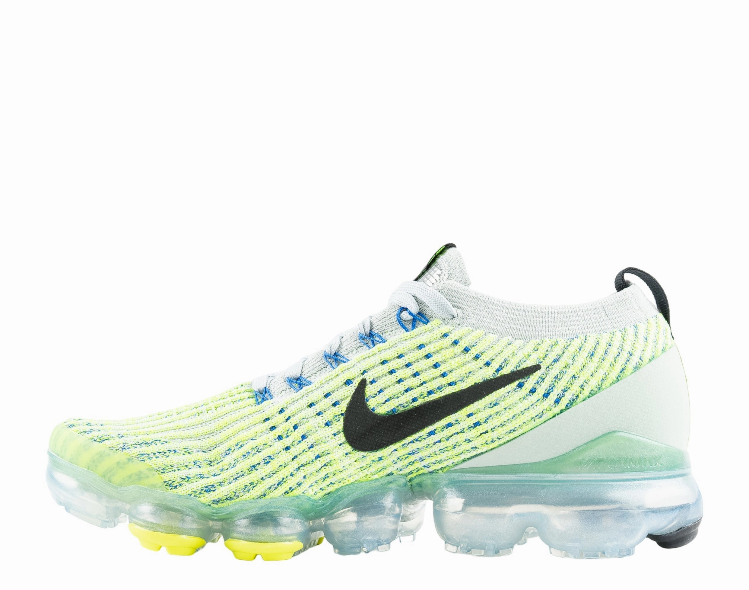 Indianapolis Colts Nike Shoes Nike Air Max Vapormax Flyknit 3 Silver/Black-Volt Men's Running Shoes AJ6900-005