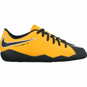 Nike Jr HypervenomX Phelon III IC Indoor Soccer Shoes - Laser Orange/White/Black Cushion Nike Shoes