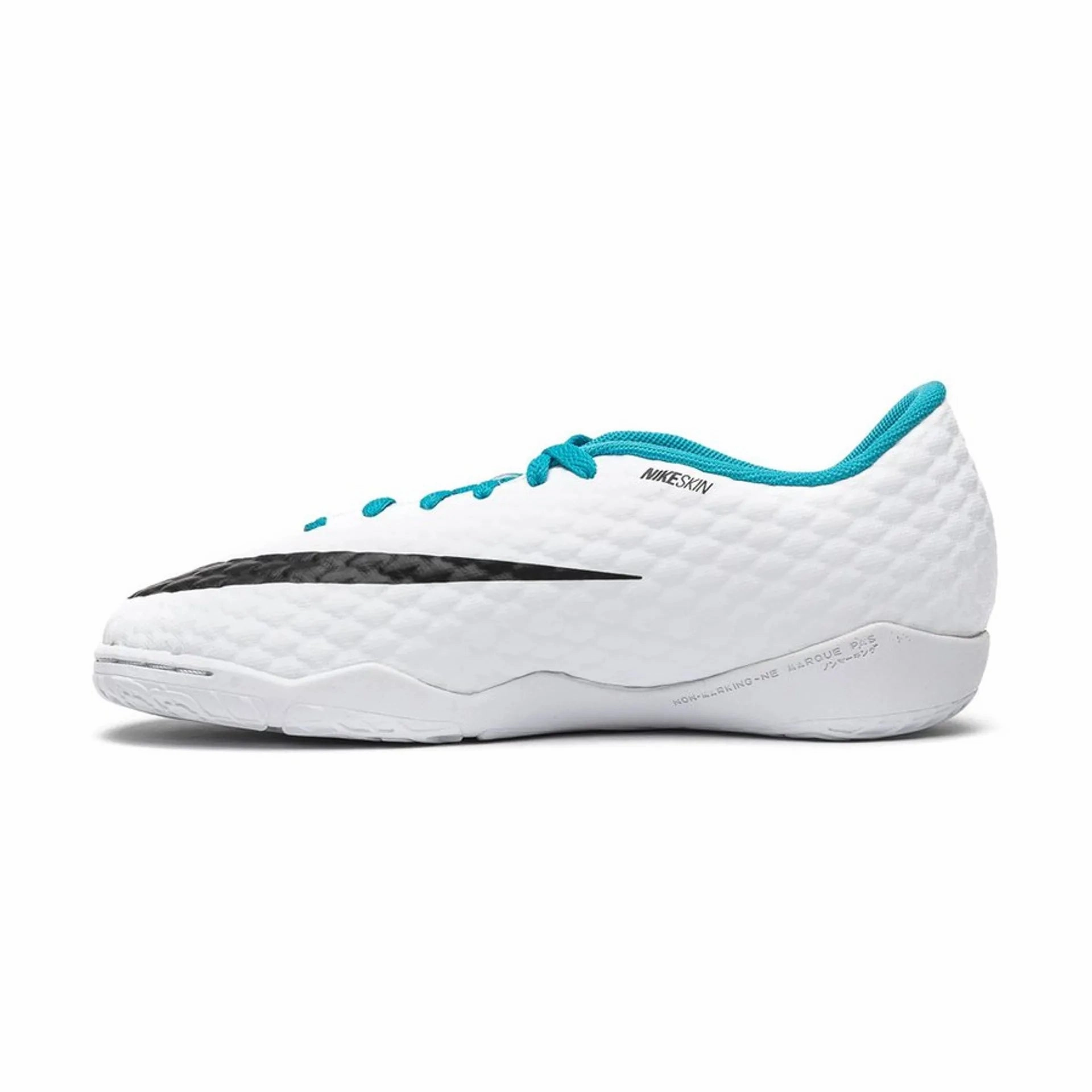 Anthony Davis Nike Shoes Nike Jr HypervenomX Phelon III IC Indoor Soccer Shoes - White/Black/Photo Blue