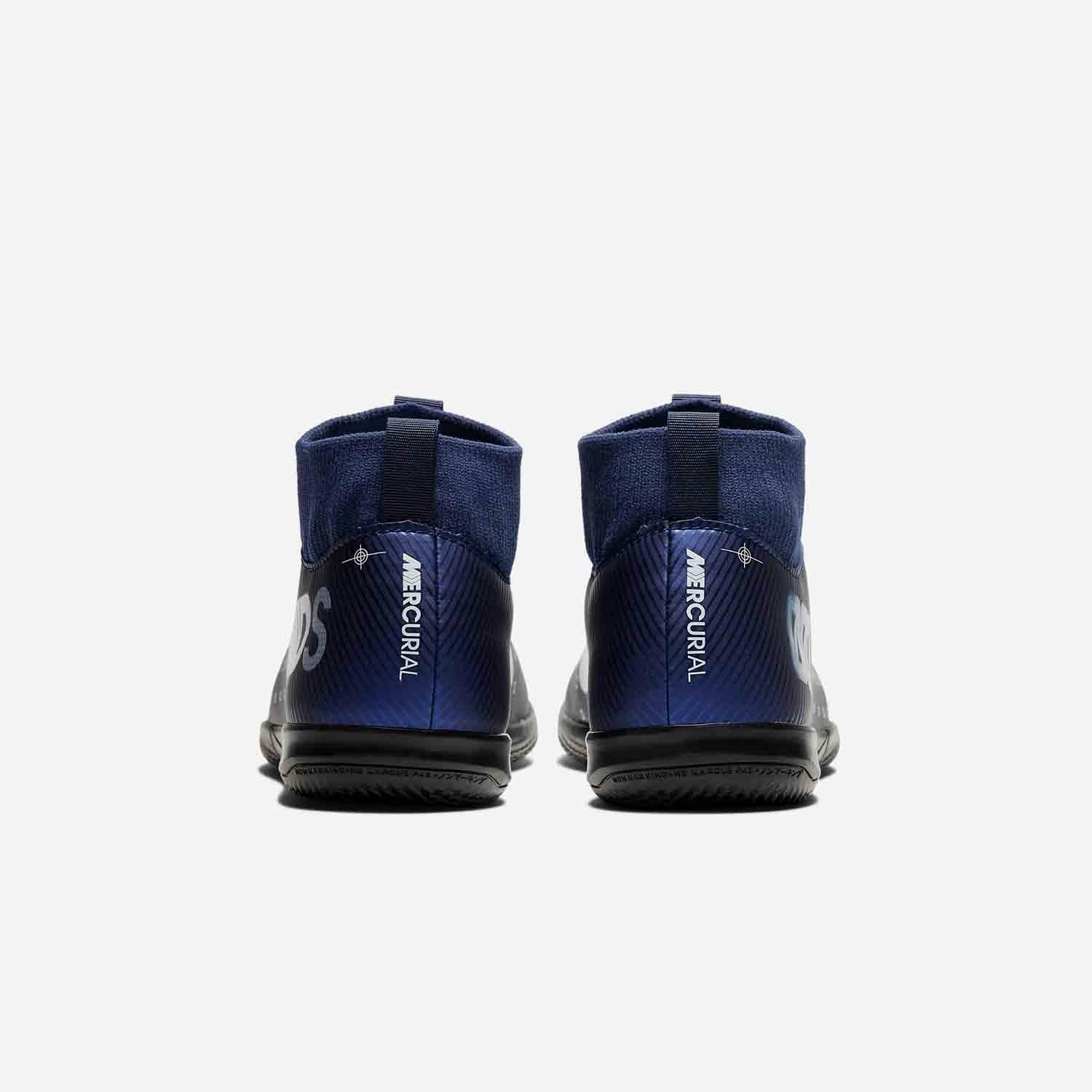 Vomero Nike Shoes Nike JR Superfly 7 Academy IC Indoor Soccer Shoes - Blue Void/Barely Volt/White