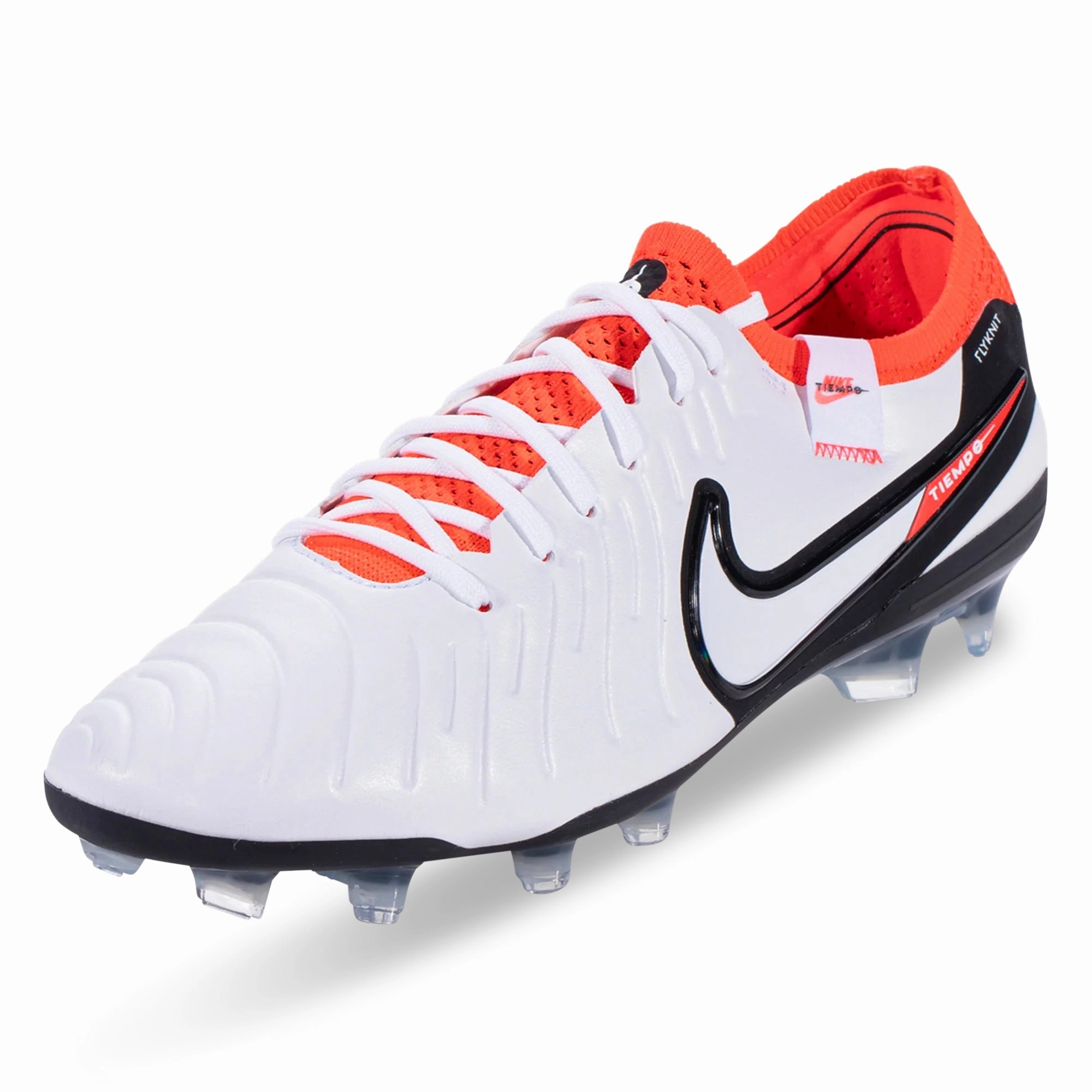 Nike Legend 10 Elite Firm Ground Soccer Cleats (White/Bright Crimson) New Balance Soccer Cleats
