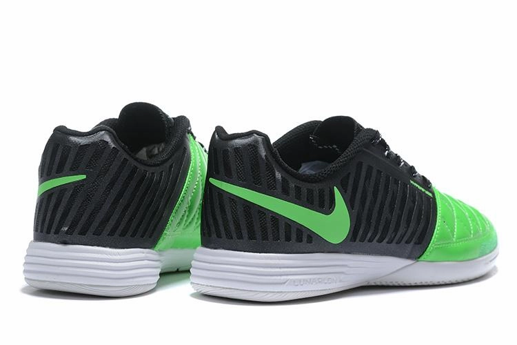 Nike Lunar Gato II IC Soccers Cleats Shoes Black Green Nike Strength Training Shoes