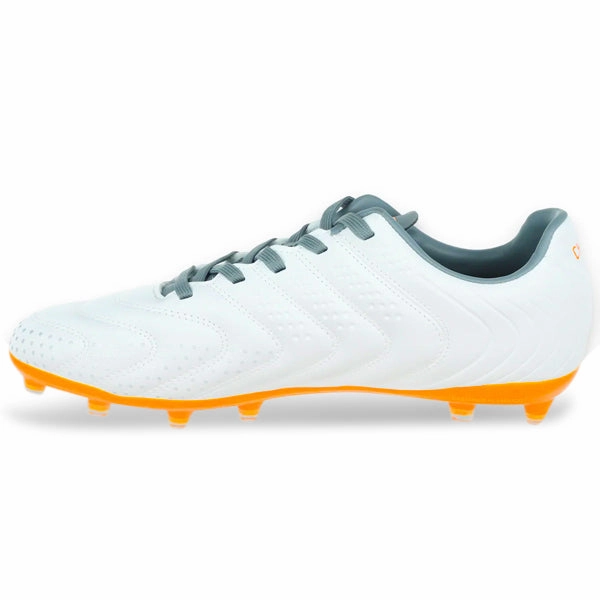 Ripped Soccer Cleats Charly Encore Firm Ground Soccer Cleats (White/Orange)