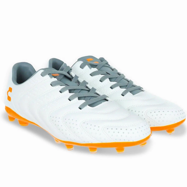 X Crazyfast Messi 1 Fg Firm Ground Soccer Cleats Charly Encore Firm Ground Soccer Cleats (White/Orange)