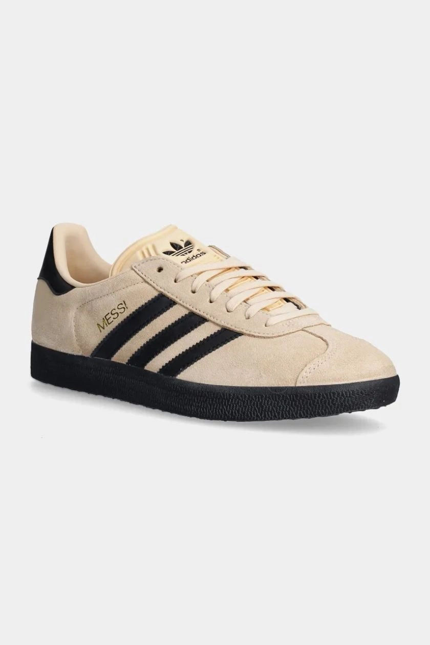 adidas Gazelle Messi Shoes Crystal Sand/Black/Gold Metallic Name Adidas Shoes Types