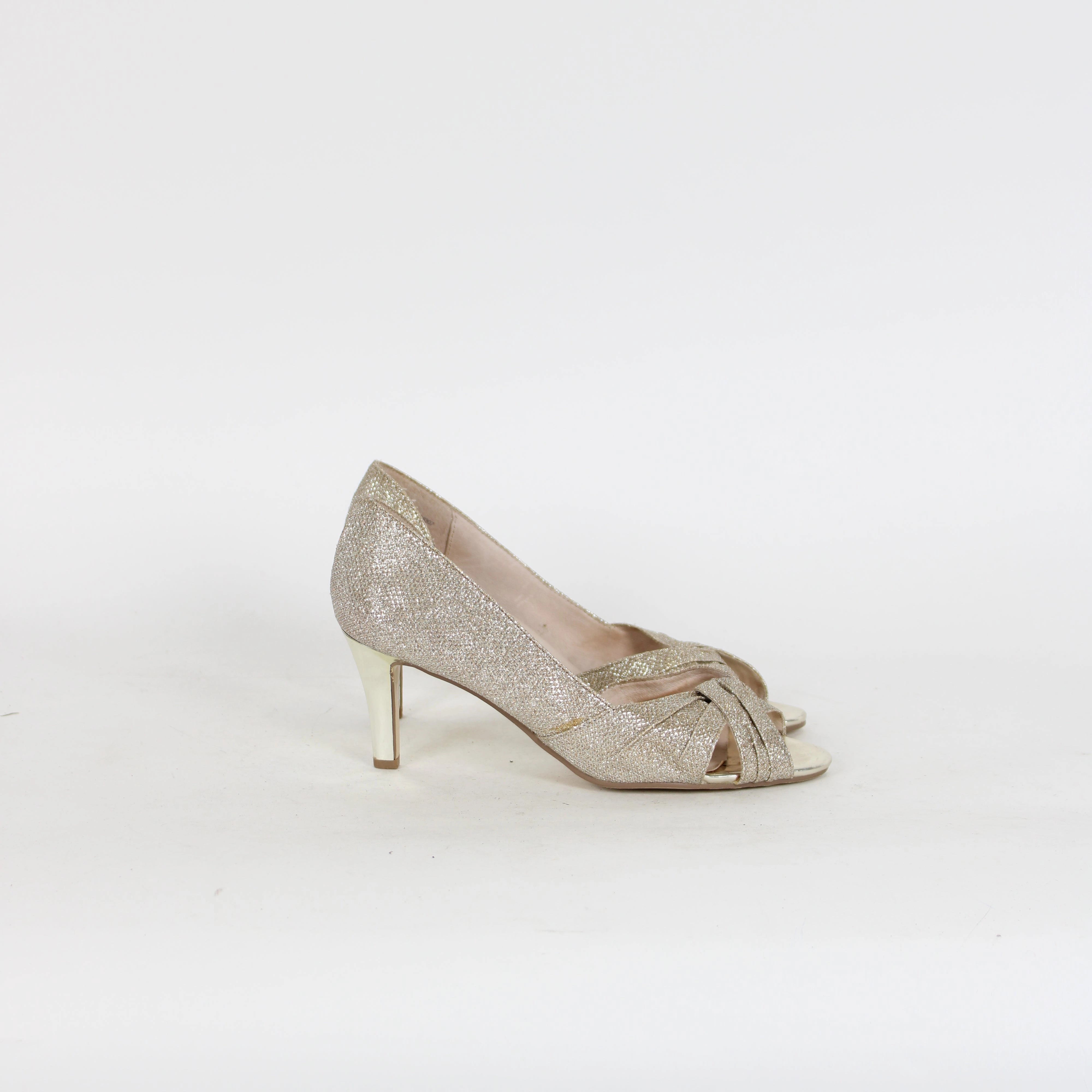 Supersoft Golder Glitter Heels High Heel Jordan Sneakers