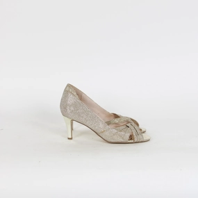 Supersoft Golder Glitter Heels Hidden Heel Shoes