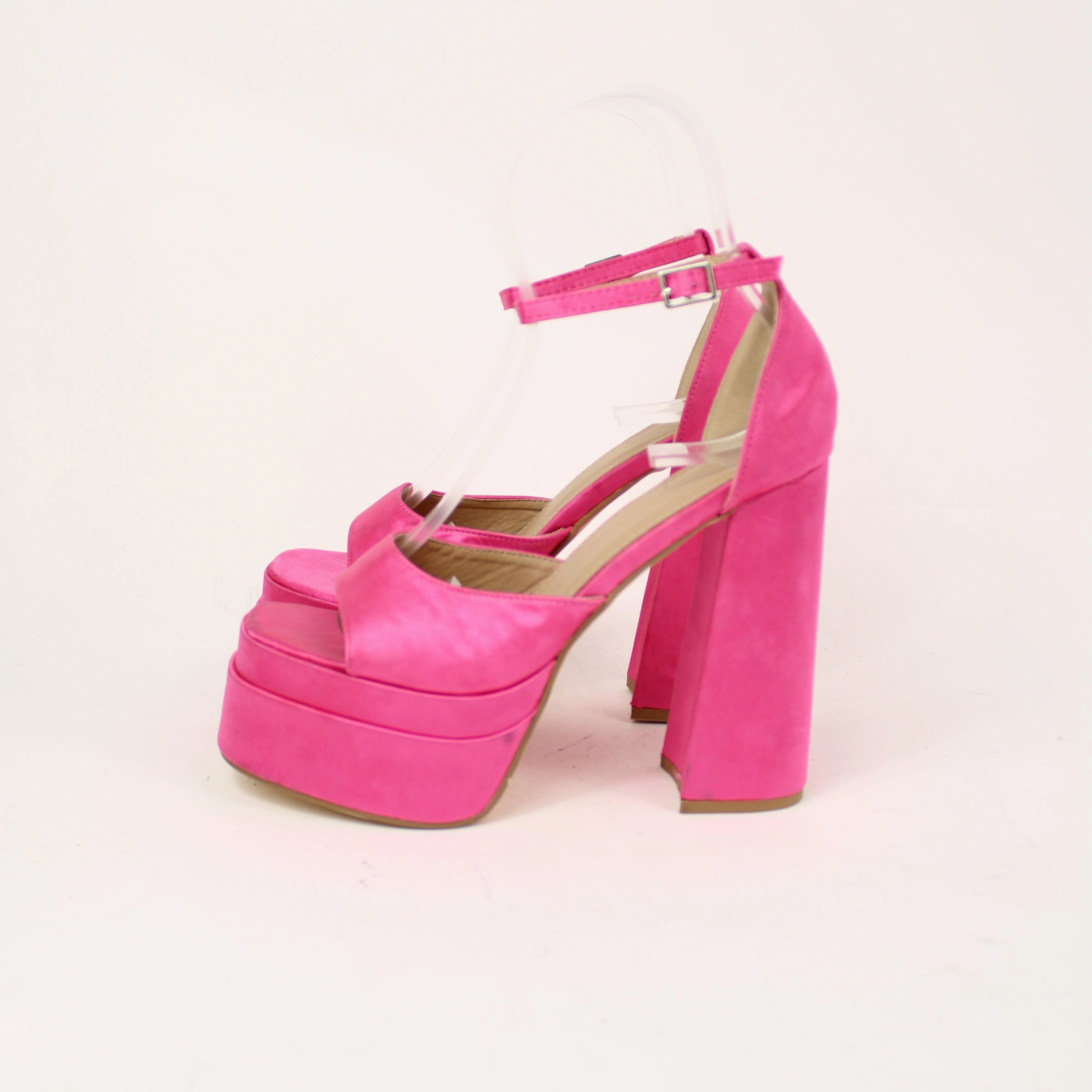 High Boots Flat Heel Novo Pink Wedge Heels