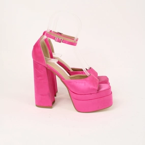 Slip On High Heels Novo Pink Wedge Heels