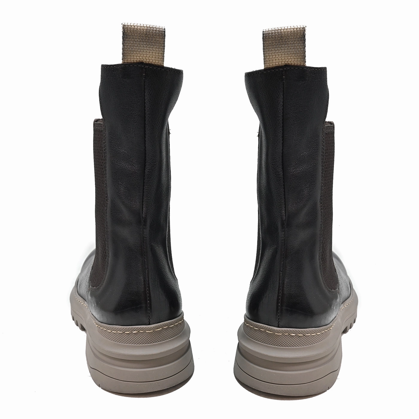 OBI 02 - beatles boots leather DARK BROWN Mantle Mid Ankle Boots