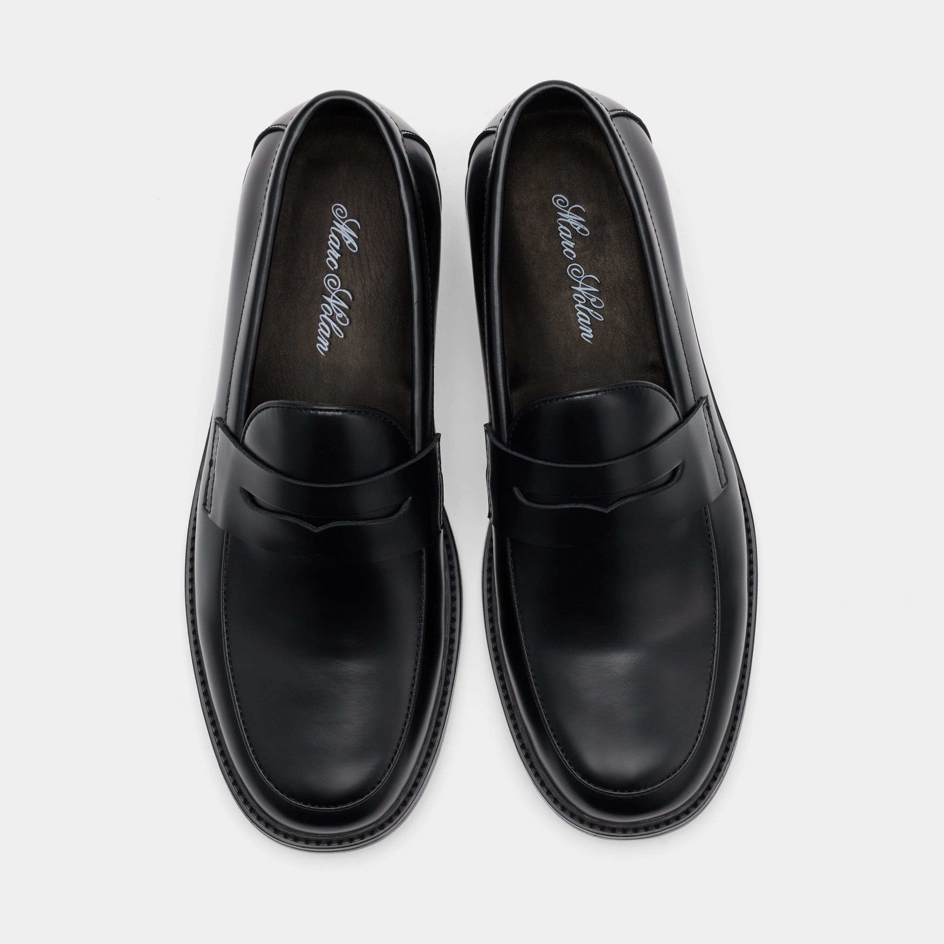 Loafers Slippers Calum Black Calf Leather Penny Loafers