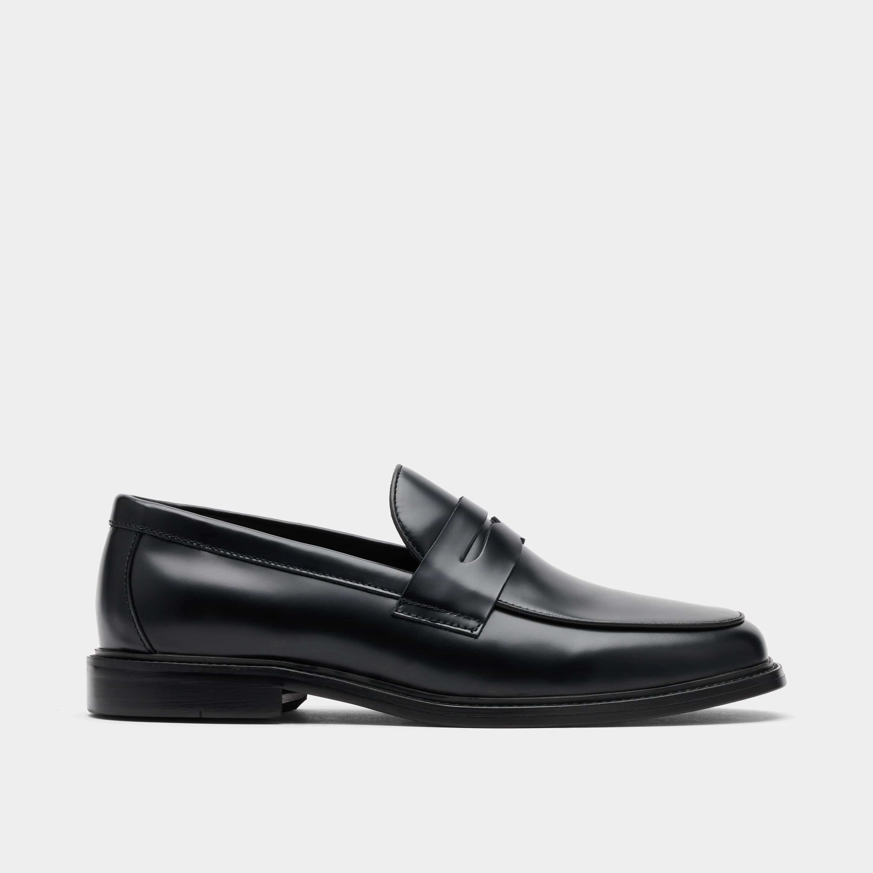 Calum Black Calf Leather Penny Loafers Loafers Best