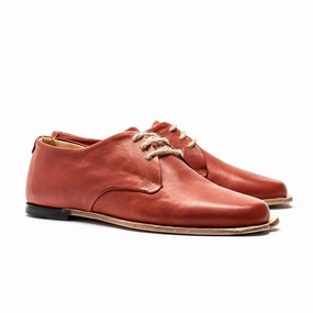 MANNY Rust | Leather Derby Plain-toe Derby Shoe
