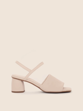 Oliva Cream Heel Purse Shoes Flats