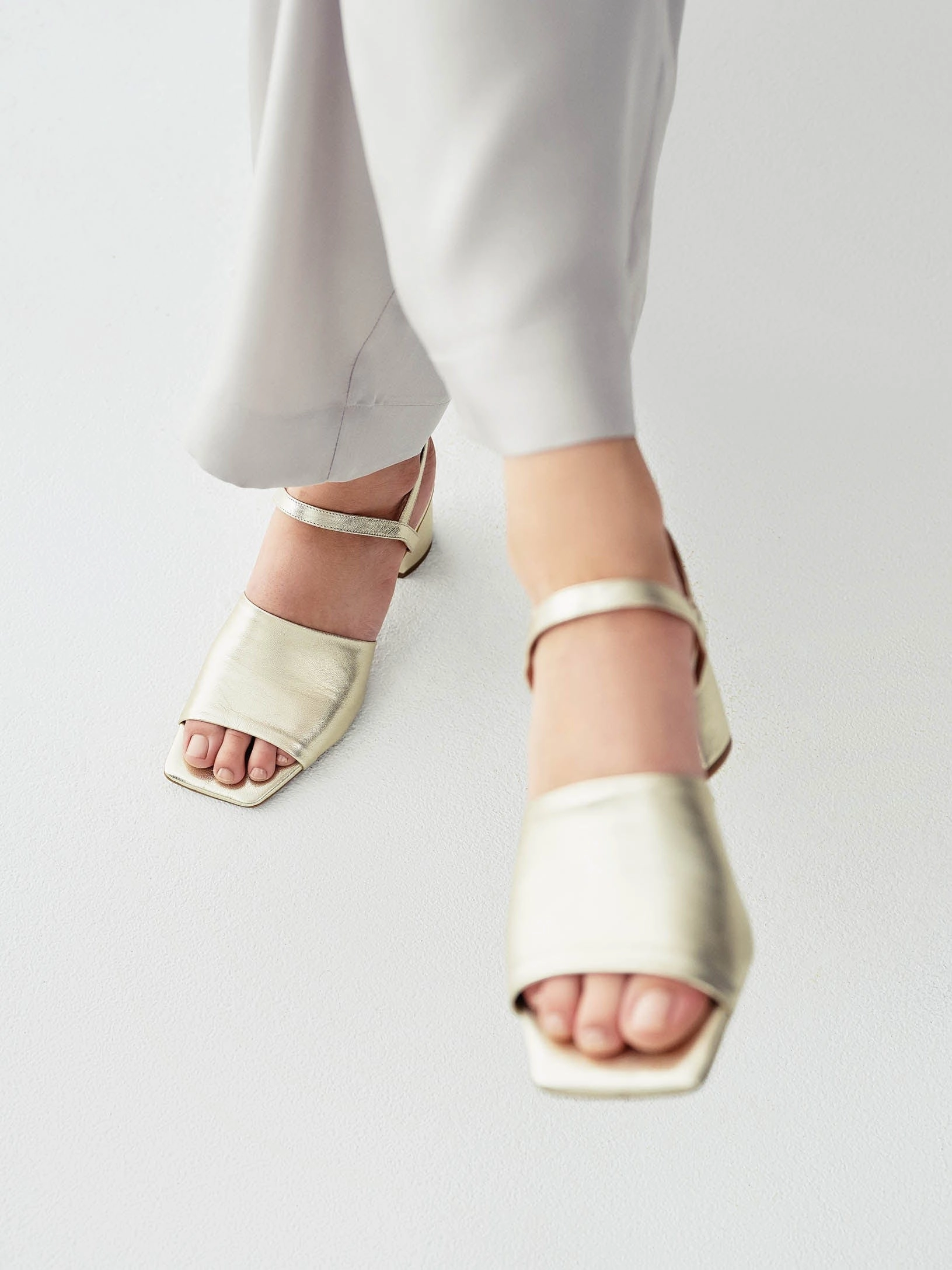 Oliva Gold Heel Ariana Grande Shoes