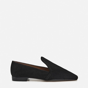 Omega Suede Black Penny Style Loafers