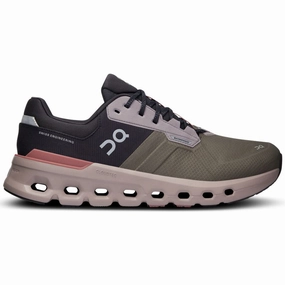 On Men's Cloudrunner 2 Waterproof Running Shoes Olive / Mahogany Best Slip On Waterproof Shoes