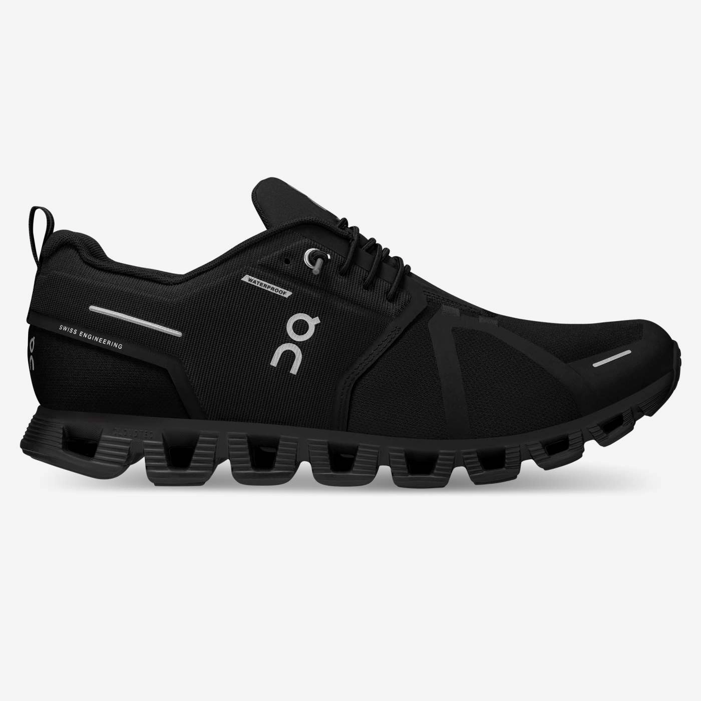 On Running Men's Cloud 5 Waterproof Shoes - All Black Slip On Shoe