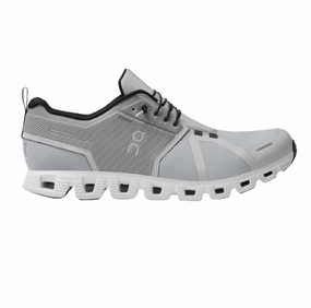 On Running Women's Cloud 5 Waterproof Shoes - Glacier / White Waterproof Long Shoes