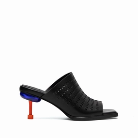 OSHA NEMO MID BLACK Ankle Heel Sandals