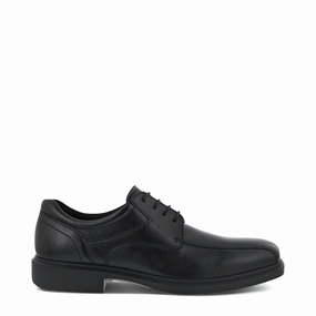 Ecco Men's Helsinki 2.0 Bike Toe Tie Shoe in Black Shoes That Lace Up Your Leg