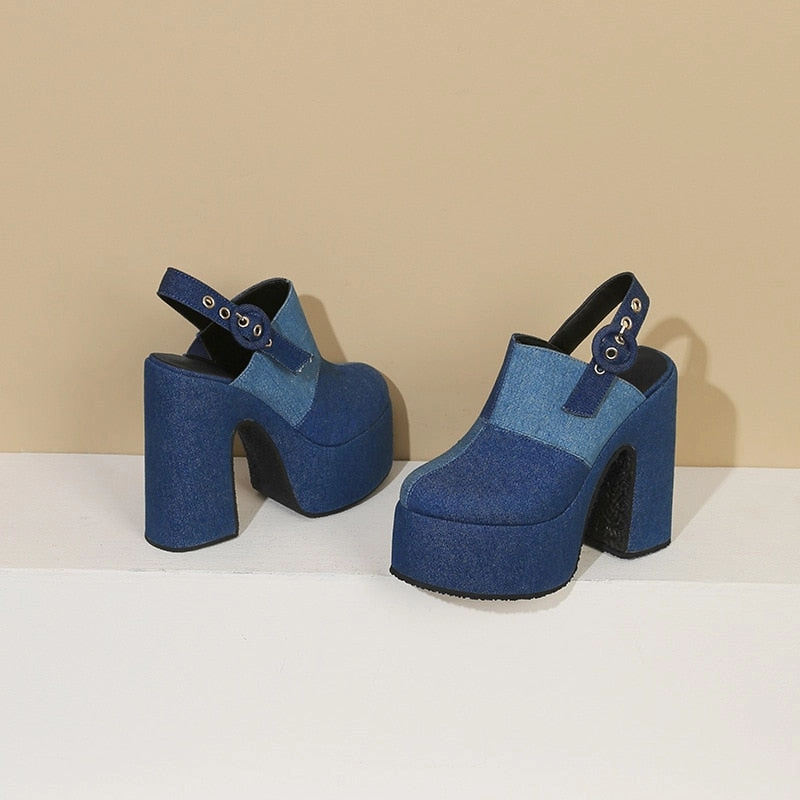 Rico Denim High Heels High Heels Trendy