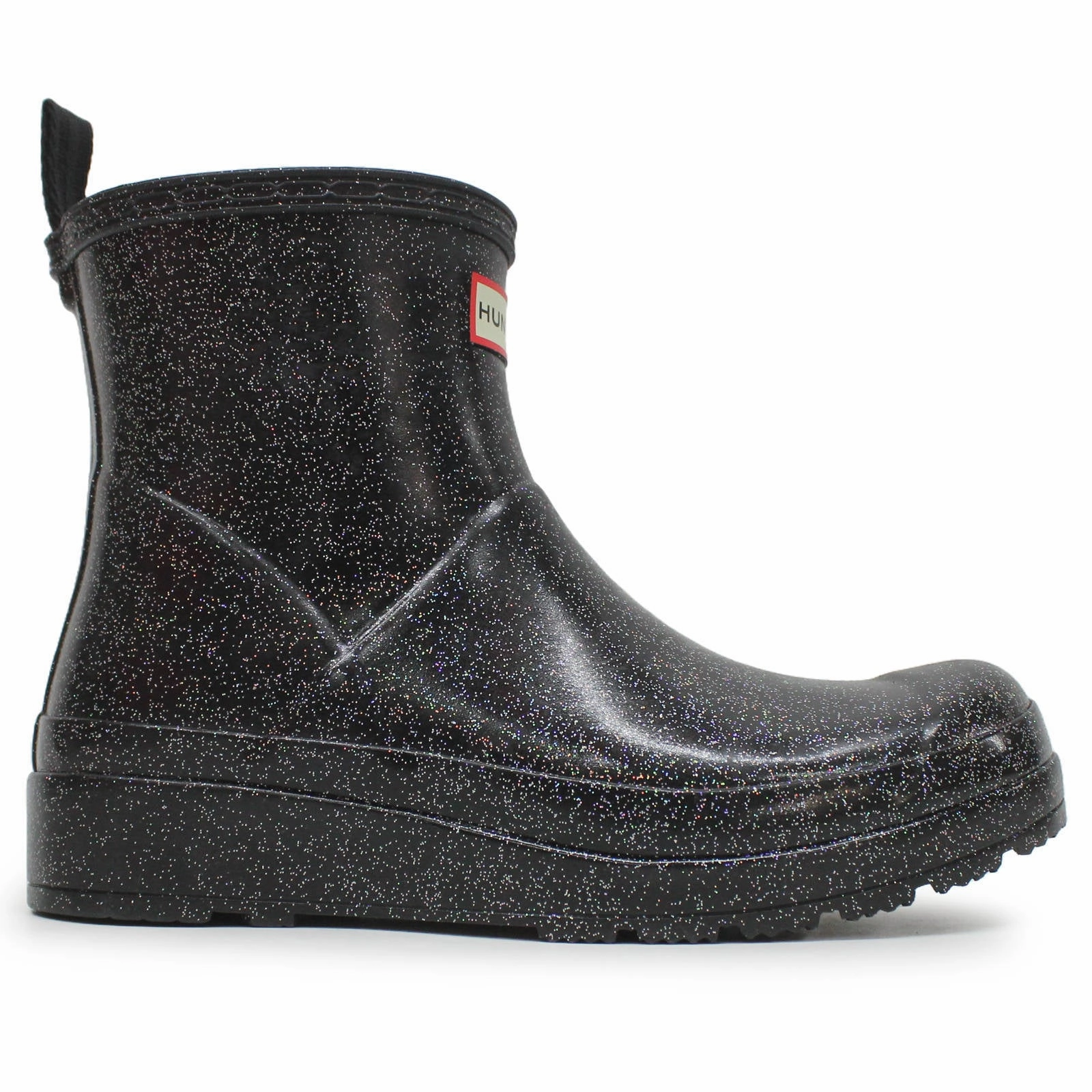 Hunter Play Short Starcloud Rubber Women's Ankle Boots Low Heeled Lug Sole Ankle Boots