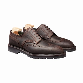 Laced Up Shoe Store Chicago Pembroke Dark Brown Hatch Grain Rough-Out Suede