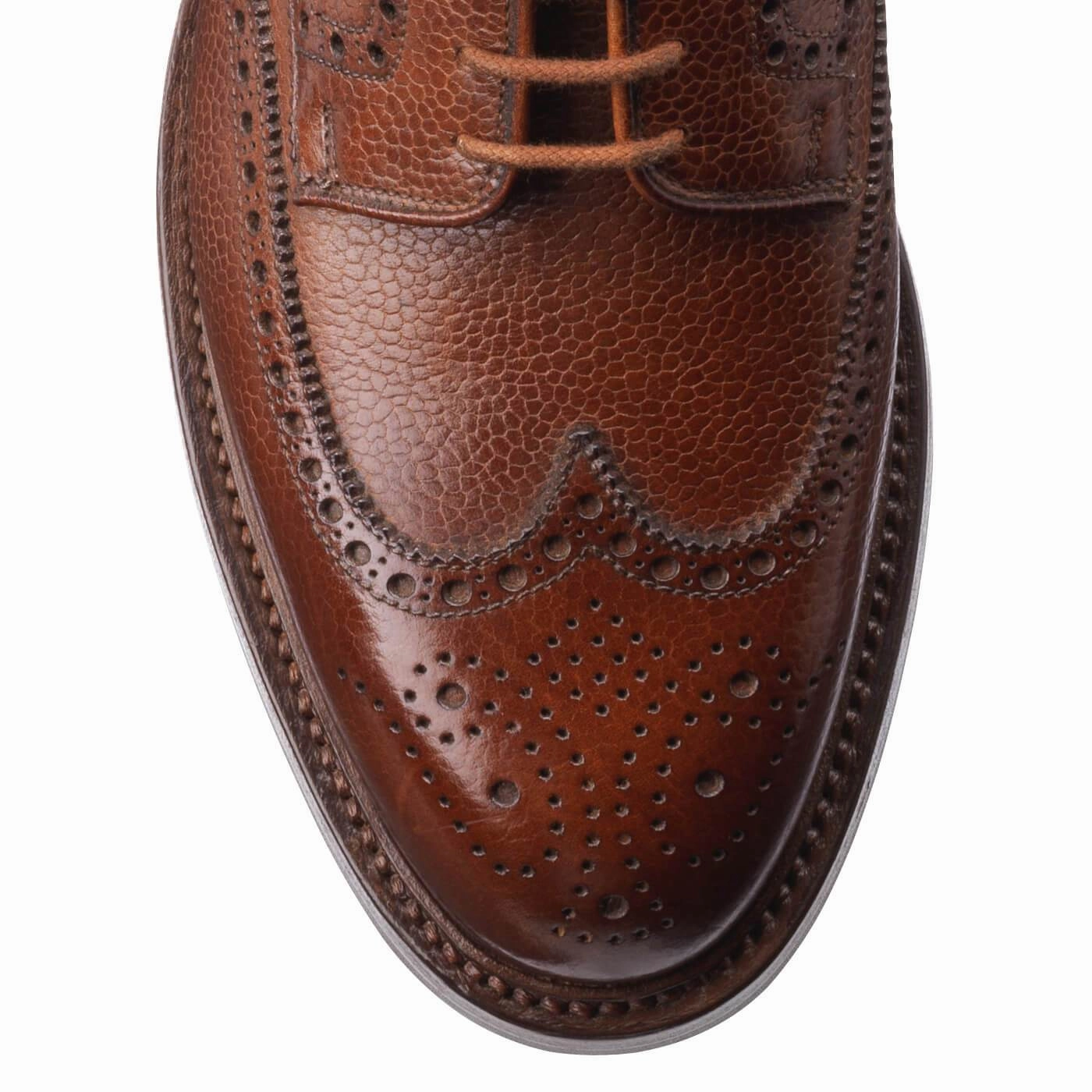 Pembroke Tan Scotch Grain (G Fitting) Suede Shoes Lace Up